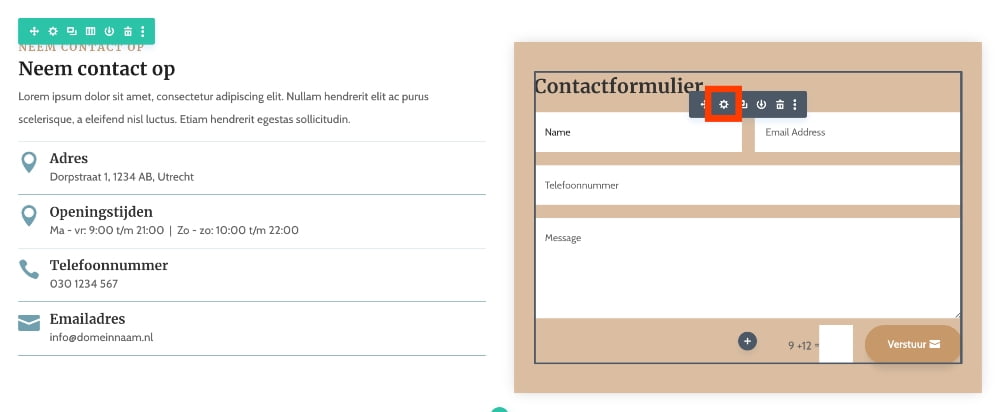 Contactformulier aanpassen 2